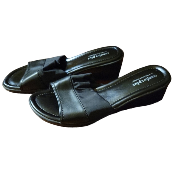 Comfort Plus by Predictions Black Y2K Slides Sz 8W - Picture 2 of 8